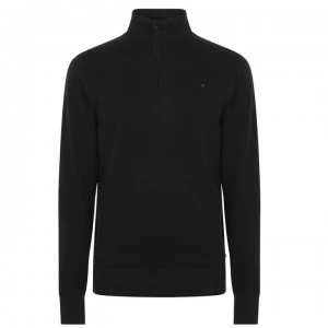 Calvin Klein Quarter Zip Knit Sweater - Black BDS