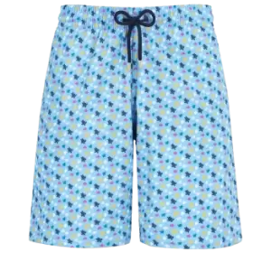 Men Long Swim Shorts Micro Ronde Des Tortues Rainbow - Okorise - Blue - Size L - Vilebrequin