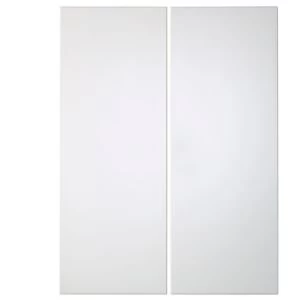 Cooke Lewis Raffello High Gloss White Corner wall door W625mm Set of 2