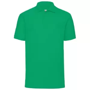 Fruit Of The Loom Mens 65/35 Pique Short Sleeve Polo Shirt (M) (Kelly Green)