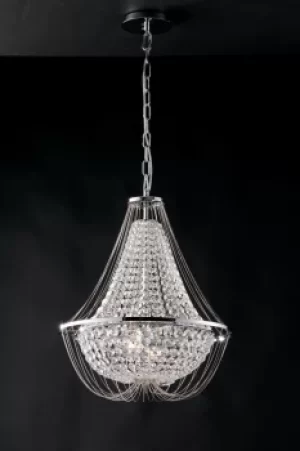 Vienna Crystal K9 Chandelier, 45Cm Diameter, Chrome, E14