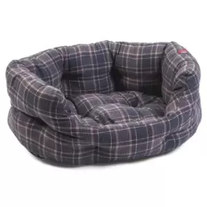 Zoon Plaid Oval Dog Bed - Medium