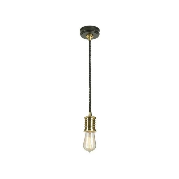 Elstead - Douille - 1 Light Ceiling Pendant Black, Brass, E27