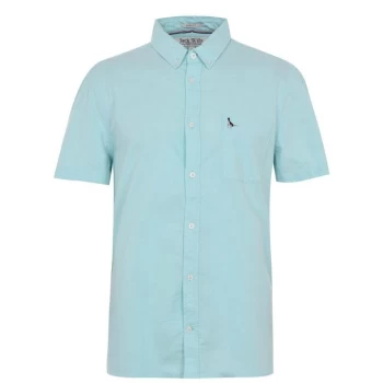 Jack Wills Stableton Short Sleeve Oxford Shirt - Mint