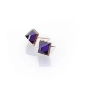 Ladies Storm Gemza Earring Rose Gold-Purple