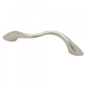 Wickes Wavy Designer Door Handle - Matt Nickel 96mm Pack of 2