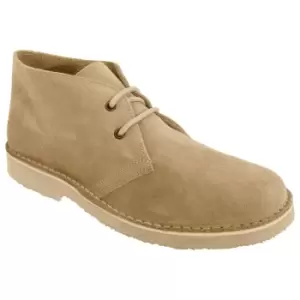 Roamers Mens Real Suede Round Toe Unlined Desert Boots (10 UK) (Camel)