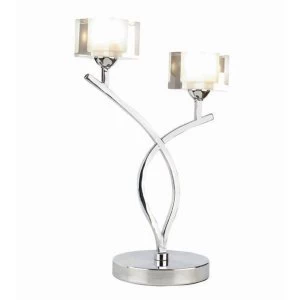 Robert Dyas Village At Home Ice Table Lamp - Chrome