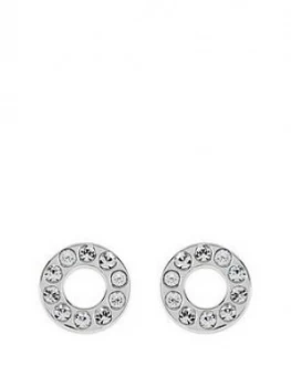 Radley Sterling Silver Crystal Set Circle Ladies Stud Earrings