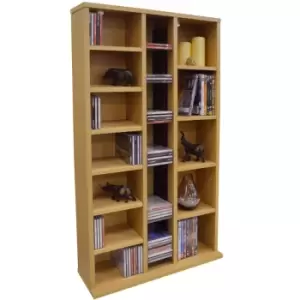 Techstyle St Laurence 355 Cd / 130 DVD Bluray Media Storage Shelves Beech