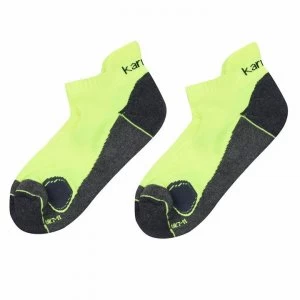 Karrimor 2 Pack Running Socks Mens - Fluo Yellow