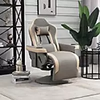 HOMCOM Recliner Grey With Adjustable Leg Rest