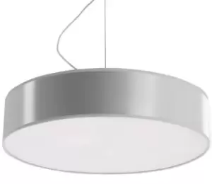 Arena 3 Light Round Ceiling Pendant Silver, E27