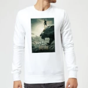 Black Panther Poster Sweatshirt - White - XXL