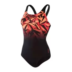 Speedo HB Place Muscle Back Swimsuit Ladies - Black