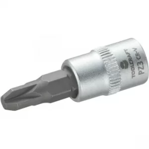 Toolcraft 1/4" Drive Socket With Pozidriv Bit PZ3