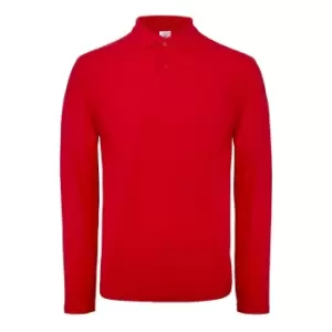 B&C ID.001 Mens Long Sleeve Polo (Pack Of 2) (M) (Crimson)