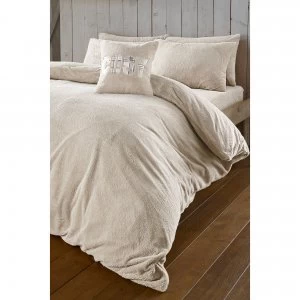 Sleepdown Blush Soft Teddy Fleece Duvet Set Single