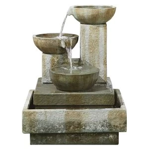 Kelkay Patina Bowls Water Feature - Stone Effect