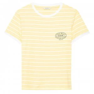 Jack Wills Trinkey Ringer T-Shirt - Yellow Stripe