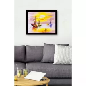 SC0975 Multicolor Decorative Framed MDF Painting