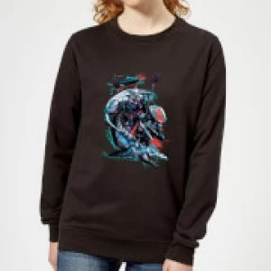 Aquaman Black Manta & Ocean Master Womens Sweatshirt - Black - 3XL