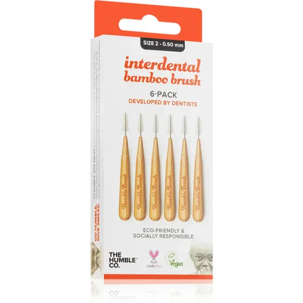 The Humble Co Bamboo 0.50mm Red Interdental Brush 6Pcs