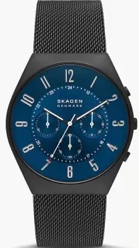 Skagen Watch Grenen Chronograph Midnight Steel Mens