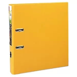 Prem'touch Lever Arch File A4+ PP S50mm, 2 Rings, Yellow, Pack of 10