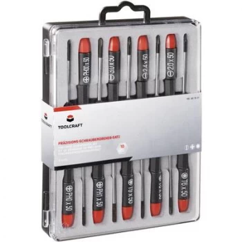 TOOLCRAFT Electrical & precision engineering Screwdriver set 9 Piece Slot, Phillips, Torx