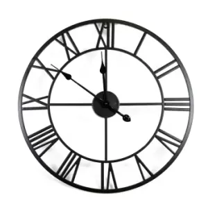 Indoor Wall Clock Matte Black 80cm