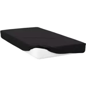 Belledorm Divan Extra Deep Fitted Sheet (King) (Black) - Black