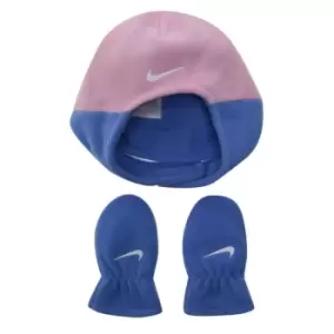 Nike Swoosh Trapper Hat And Mitten Set - Pink