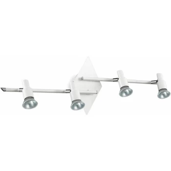 Ideal Lux Slem - 4 Light Ceiling Flush Light White, GU10