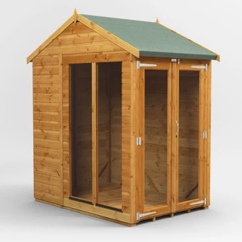 Power Sheds - 4x6 Power Apex Summerhouse - Brown