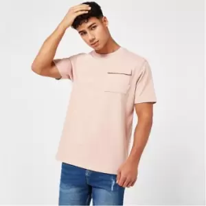 Firetrap Slub T Shirt Mens - Pink