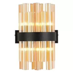 Luminosa Kalih 4 Light G9, Wall Lamp, Satin Black, Amber