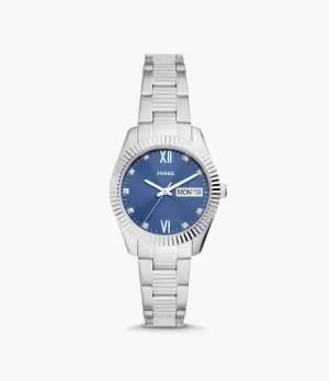 Fossil Women Scarlette Three-Hand Day-Date Stainless Steel Watch