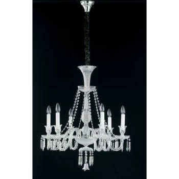 Fan Europe Lighting - Fan Europe LOUVRE 6 Light Chandeliers Chrome 74x72cm