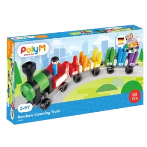 PolyM Rainbow Counting Train Construction Set