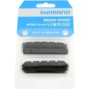 Shimano M70R2 Cartridge Brake Shoe Inserts with Fixing Pins - Grey