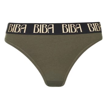 Biba Soft Cotton Thongs - Khaki