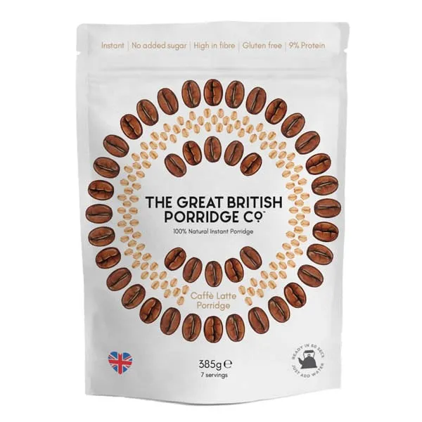 The Great British Porridge Caffe Latte Porridge Coffee 385g