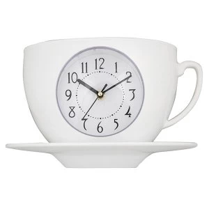 Tearoom Cup & Saucer Clock White