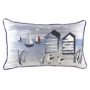 Nautical Beach Rectangular Cushion Multicolour, Multicolour / 30 x 50cm / Polyester Filled