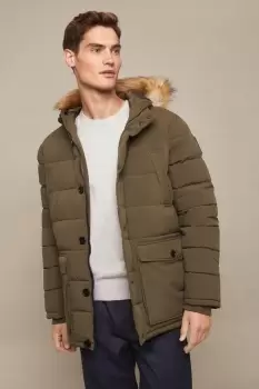 Faux Fur Hooded Puffer Jacket