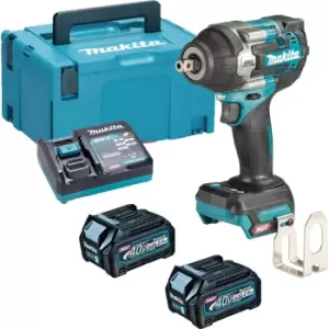 Makita TW008G 40v Max XGT Cordless Brushless 1/2" Drive Impact Wrench 2 x 2.5ah Li-ion Charger Case