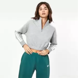 Lonsdale Cropped Sweatshirt - Grey