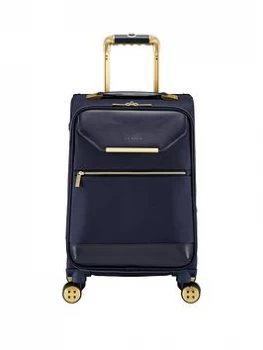 Ted Baker Albany Small 4 Wheel Navy Suitcase