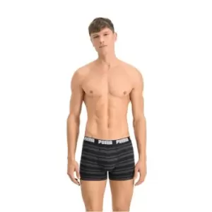 Puma 2 Pack Her Stripe Boxers Mens - Black